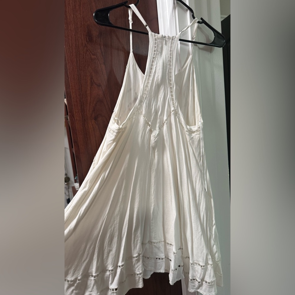 Lulu's White Textured Racer Back Dress - Picture 3 of 3